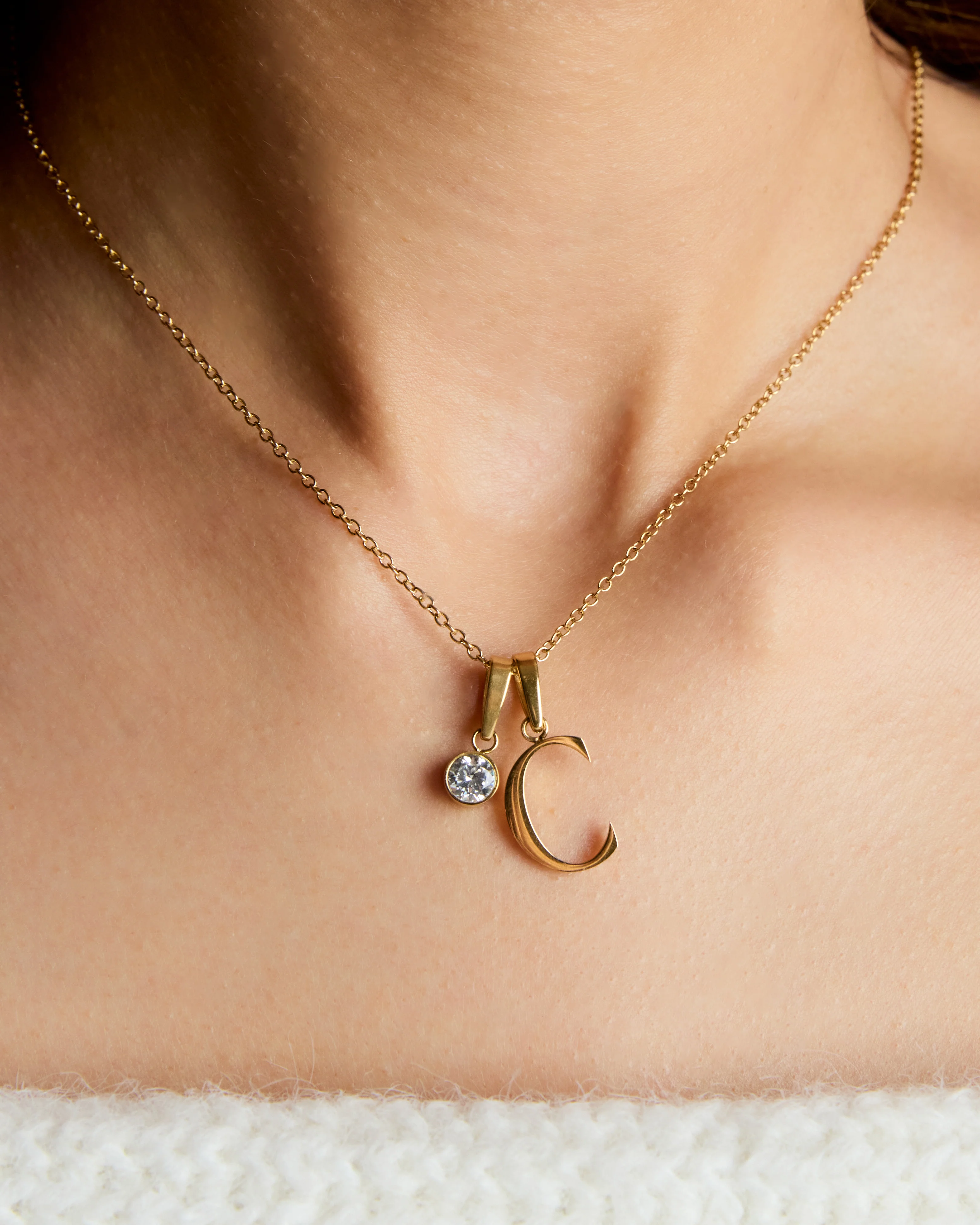 Birthstone Initial Necklace - Image 3
