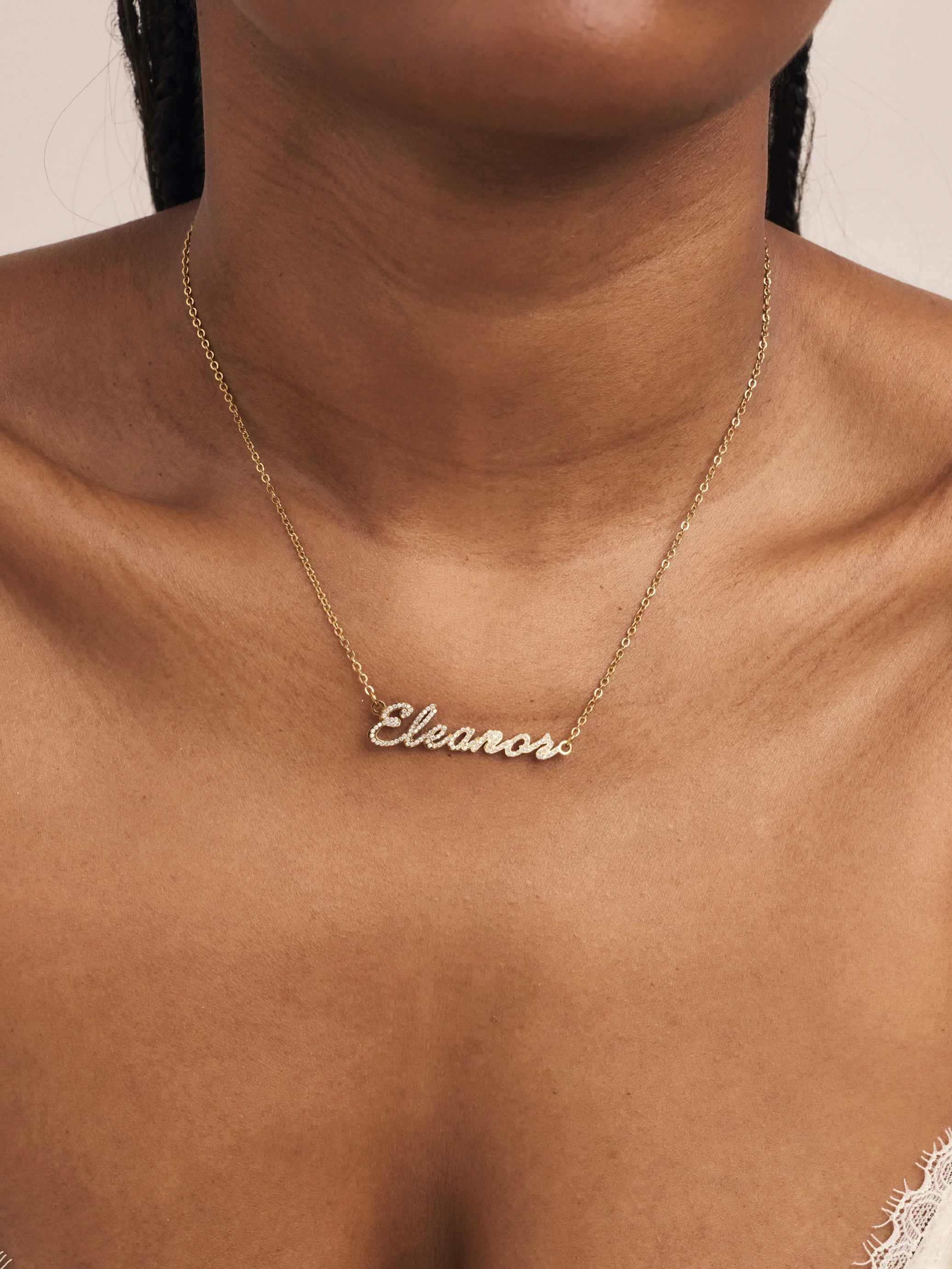 Pavé Signature Name Necklace - Image 3